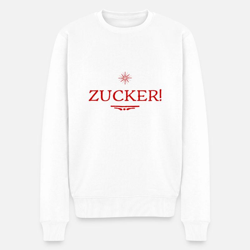 das ist mega - Männer Premium Bio Pullover - Weiß