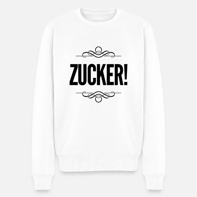 Toll - Männer Premium Bio Pullover - Weiß