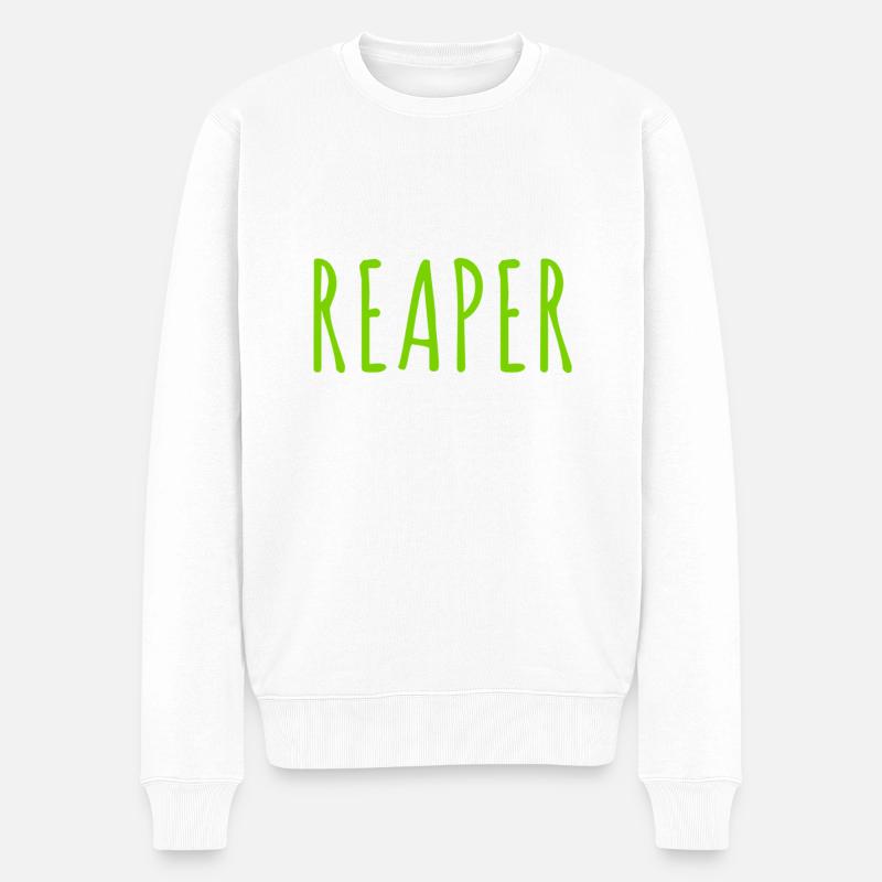 Reaper - Männer Premium Bio Pullover - Weiß