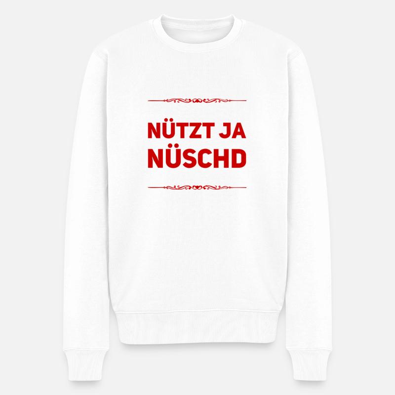 ich mache einfach weiter - Männer Premium Bio Pullover - Weiß
