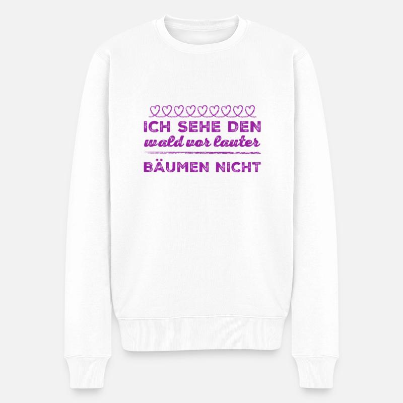 blindes Huhn - Männer Premium Bio Pullover - Weiß