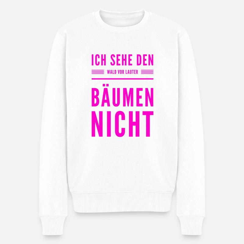 Sehschwäche - Männer Premium Bio Pullover - Weiß