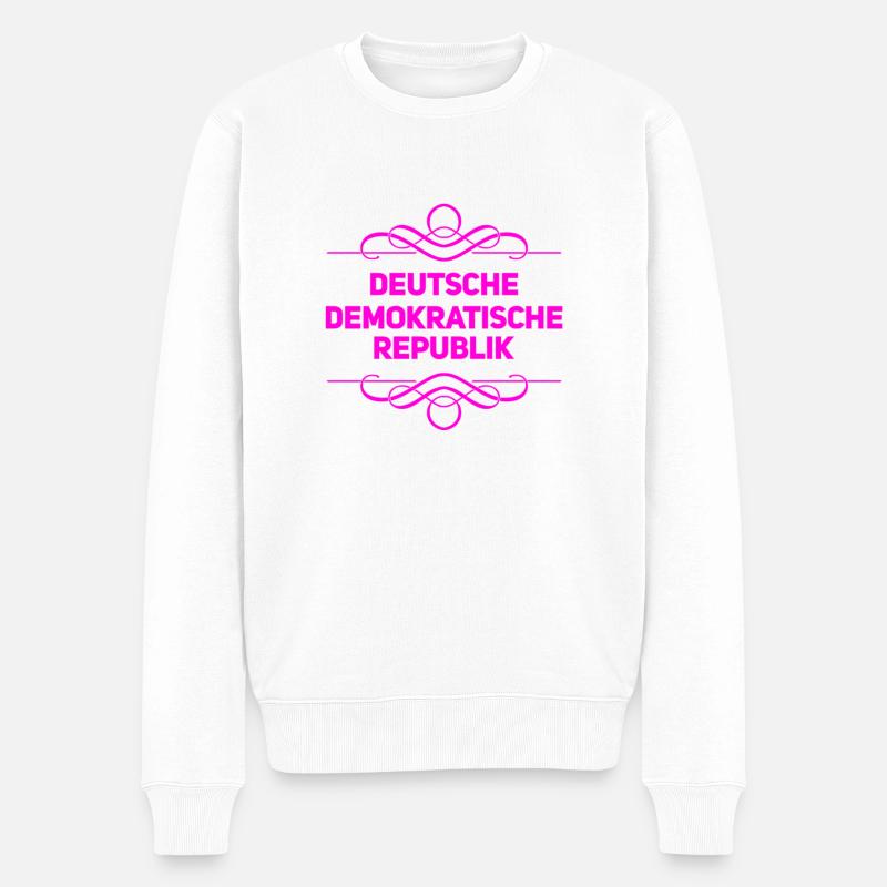 DDR - Männer Premium Bio Pullover - Weiß