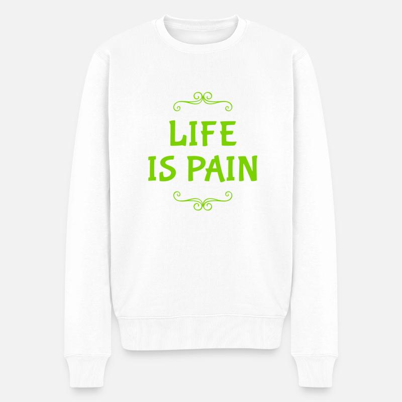 La vie est dure - Pull Premium bio Homme - blanc