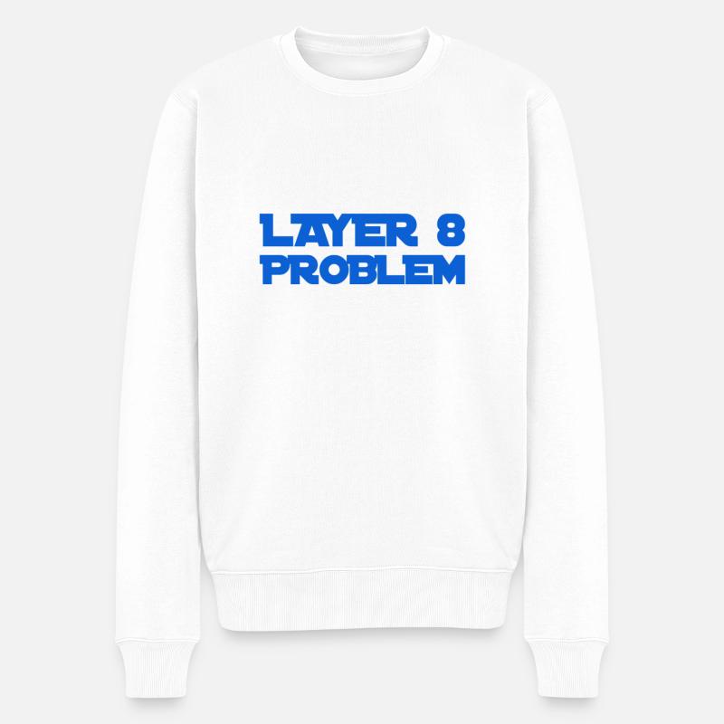 Layer 8 is problematic - Men's Premium Organic Jumper - white