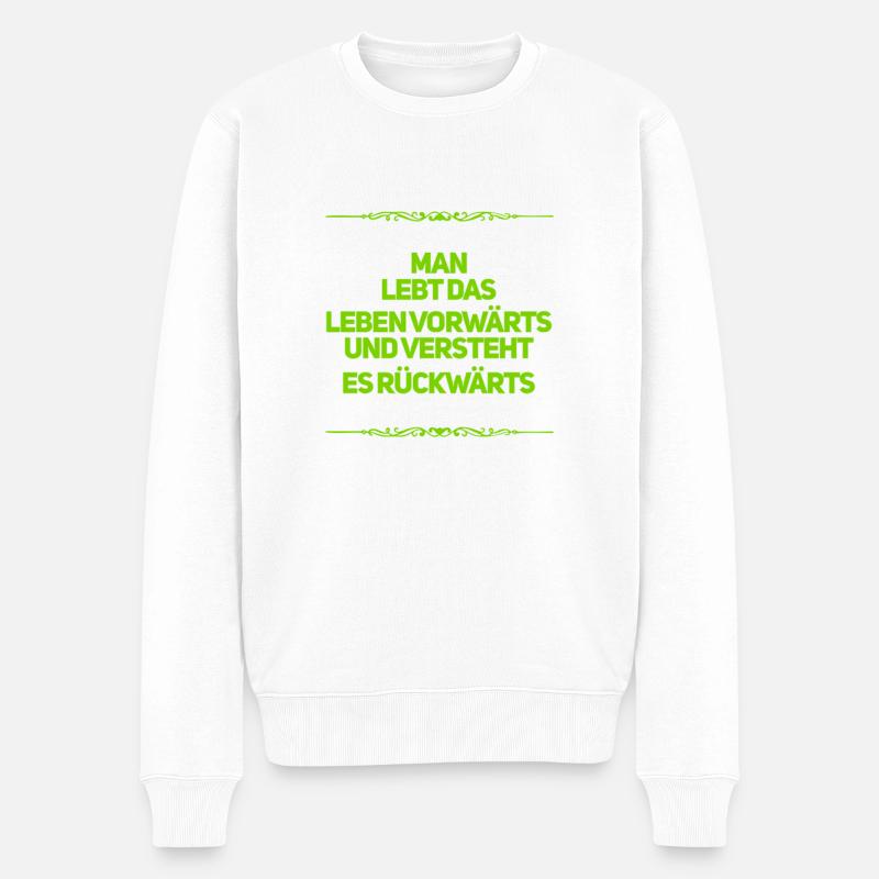 die Weisheit des Alters - Männer Premium Bio Pullover - Weiß