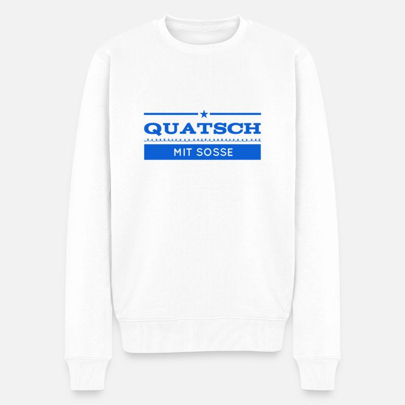 Unfug - Männer Premium Bio Pullover - Weiß