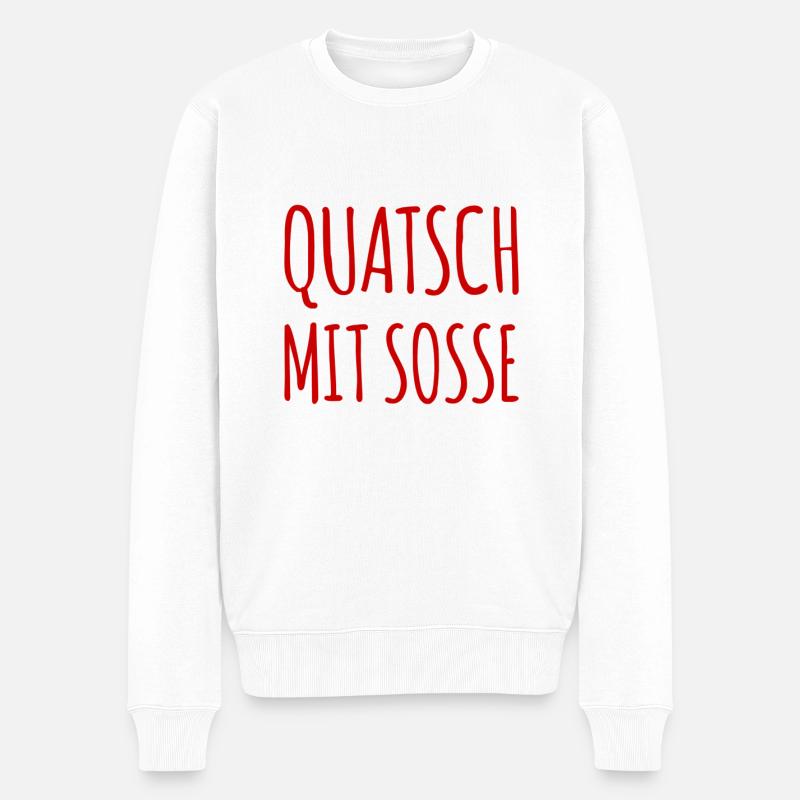 so ein Schwachsinn - Männer Premium Bio Pullover - Weiß