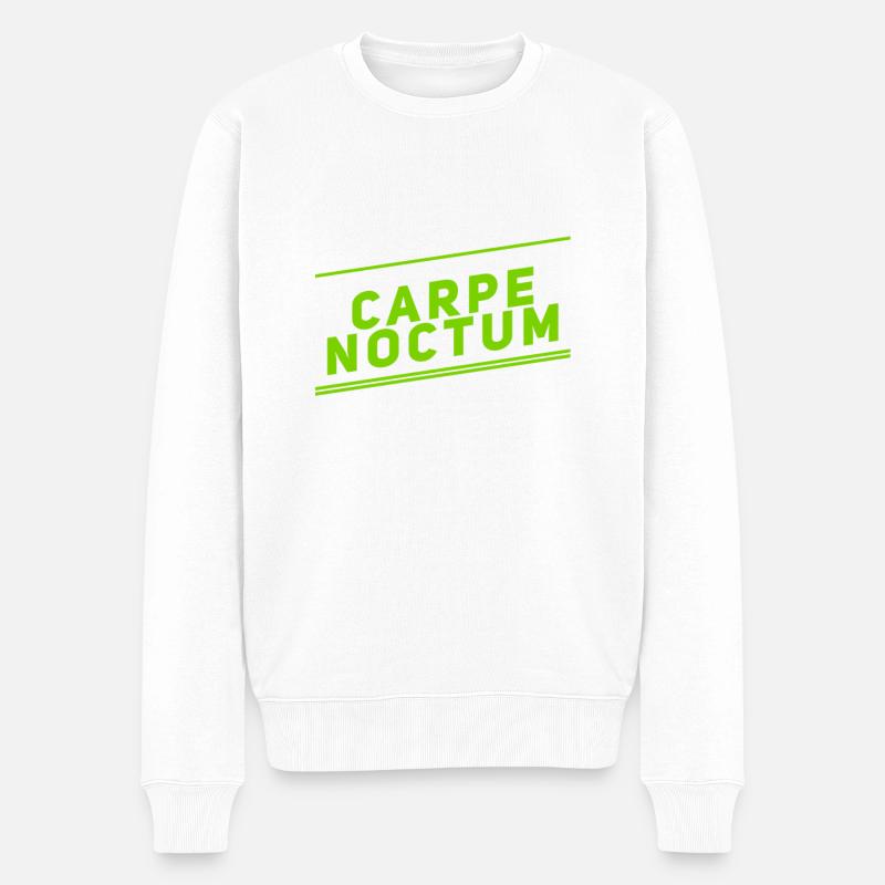 die Nacht nutzen - Männer Premium Bio Pullover - Weiß