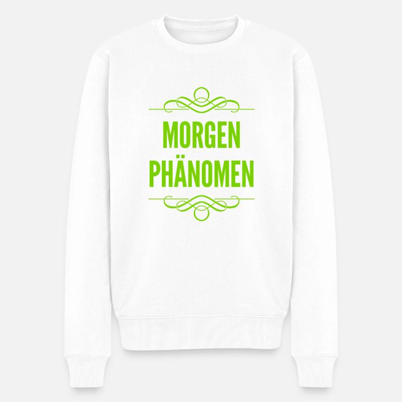 Frühaufsteher - Männer Premium Bio Pullover - Weiß