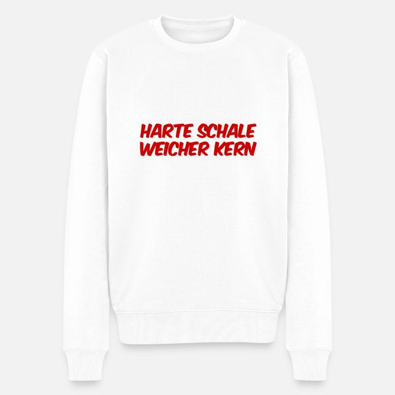 außen hart - Männer Premium Bio Pullover - Weiß