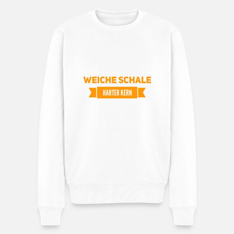 weiche Schale, harter Kern - Männer Premium Bio Pullover - Weiß