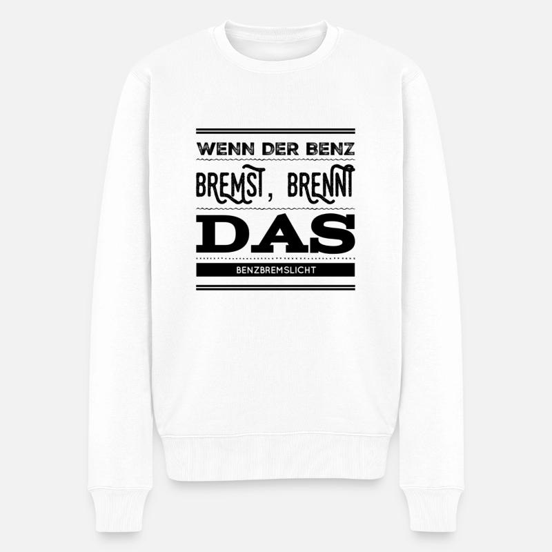ich bremse - Männer Premium Bio Pullover - Weiß
