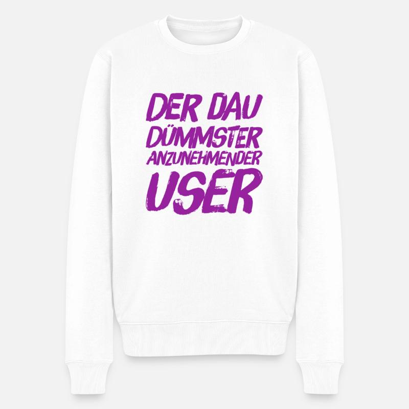 ich bin der DAU - Männer Premium Bio Pullover - Weiß
