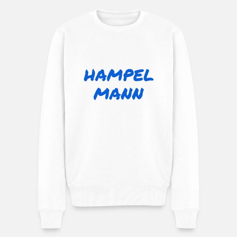 ich mache den Hampelmann - Männer Premium Bio Pullover - Weiß