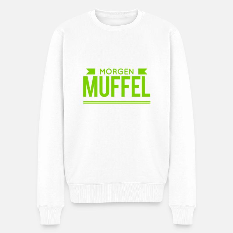 Morgenmuffel - Männer Premium Bio Pullover - Weiß
