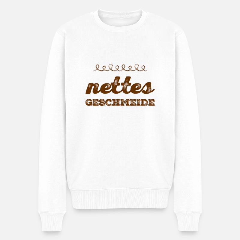 das steht mir - Männer Premium Bio Pullover - Weiß