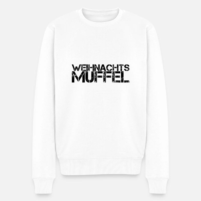 Weihnachtsmuffel - Männer Premium Bio Pullover - Weiß