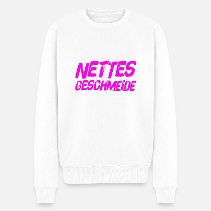 tolle Kleidung - Männer Premium Bio Pullover - Weiß