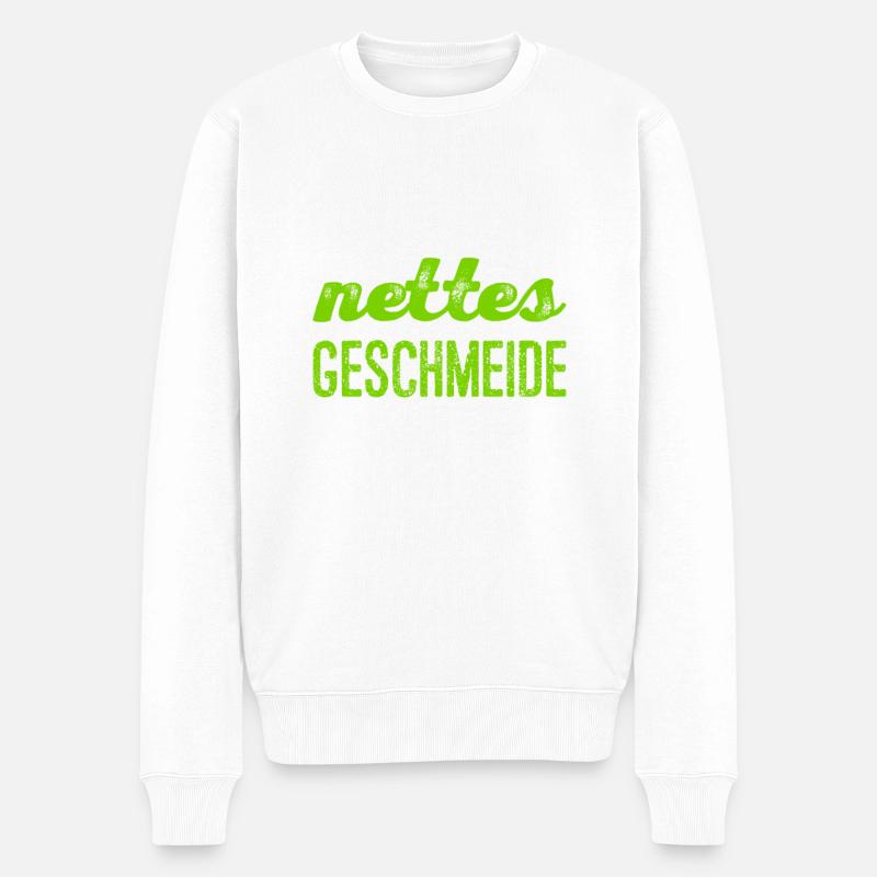 cooles Geschmeide - Männer Premium Bio Pullover - Weiß