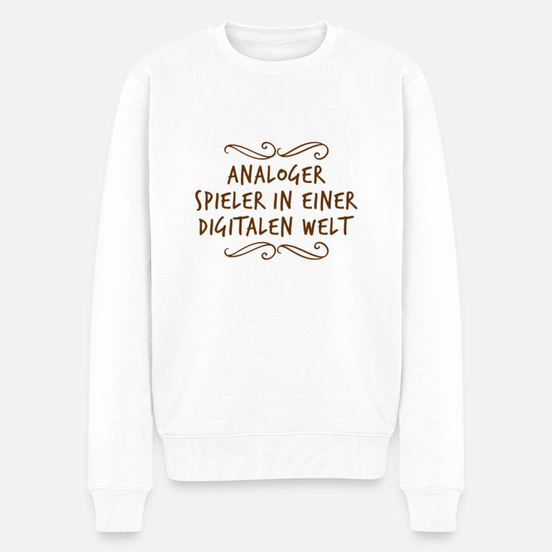 L’analogique, c’est génial - Pull Premium bio Homme - blanc