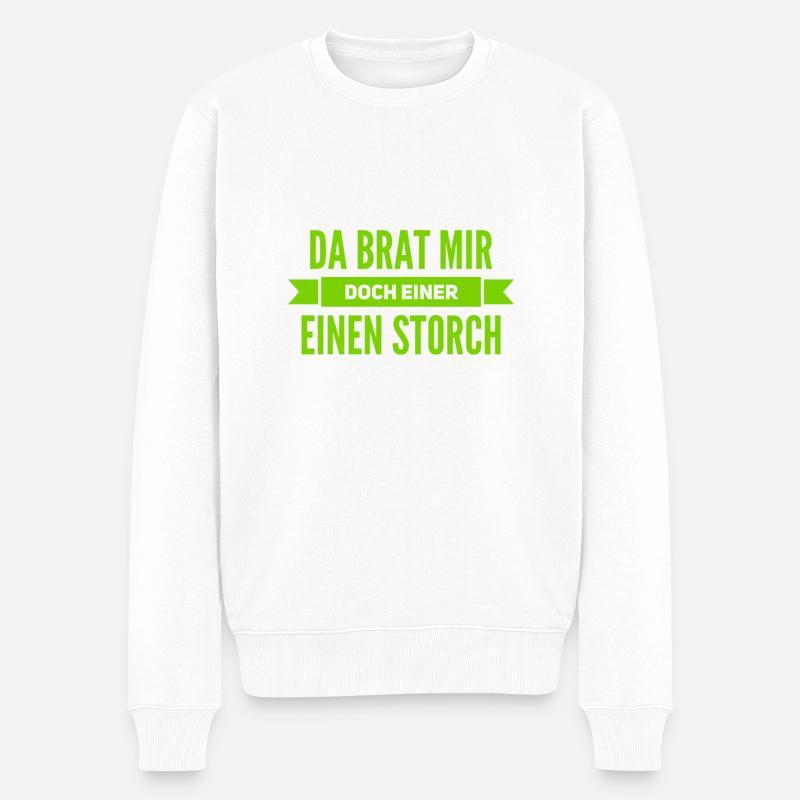 ich bin erstaunt - Männer Premium Bio Pullover - Weiß
