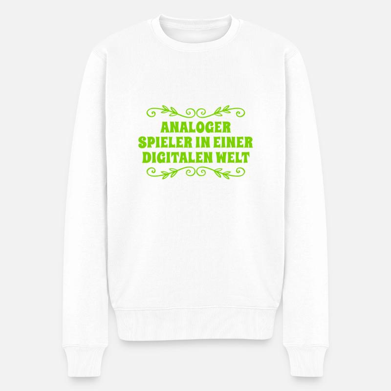 J’aime l’analogique - Pull Premium bio Homme - blanc