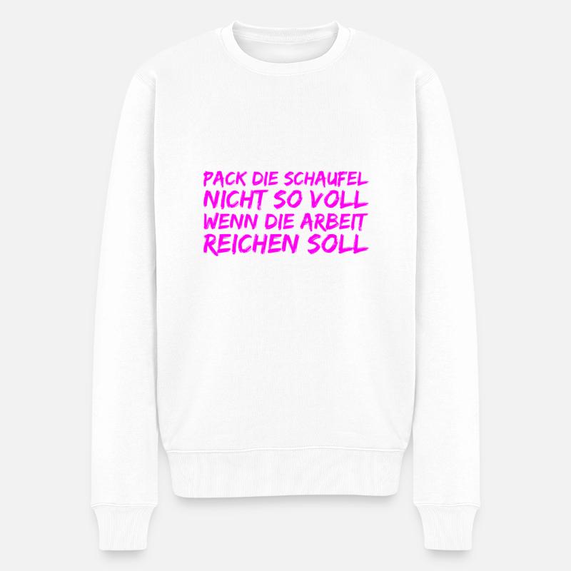 sei faul - Männer Premium Bio Pullover - Weiß