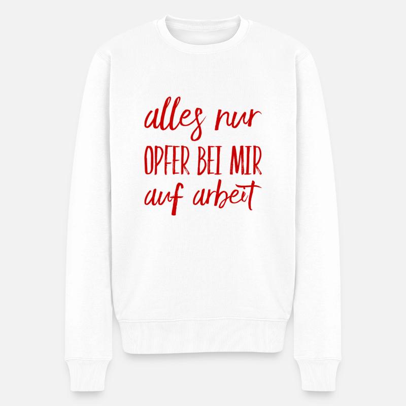 so viele Opfer - Männer Premium Bio Pullover - Weiß