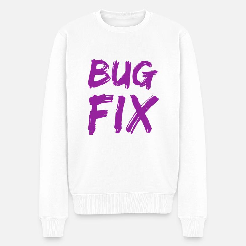 Bugfix - Männer Premium Bio Pullover - Weiß