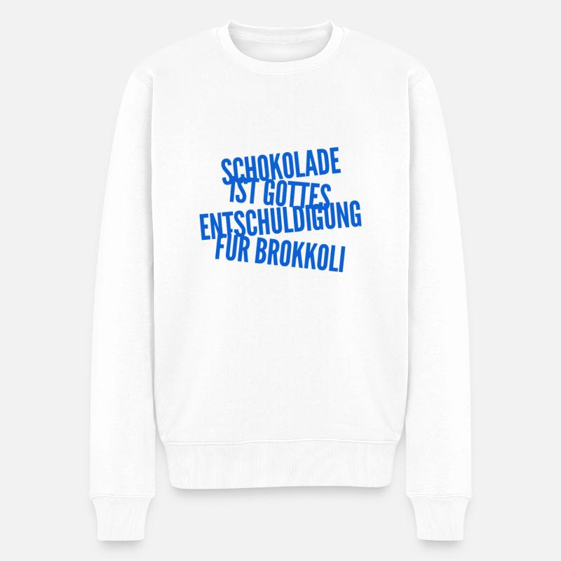 die Entschuldigung Gottes - Männer Premium Bio Pullover - Weiß