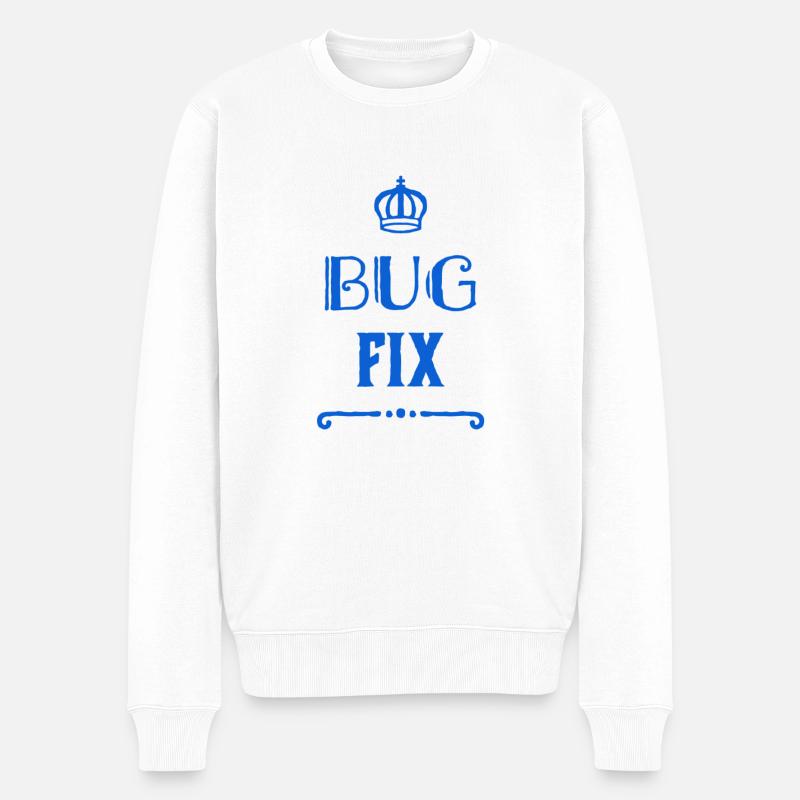 Bugfix geht immer - Männer Premium Bio Pullover - Weiß