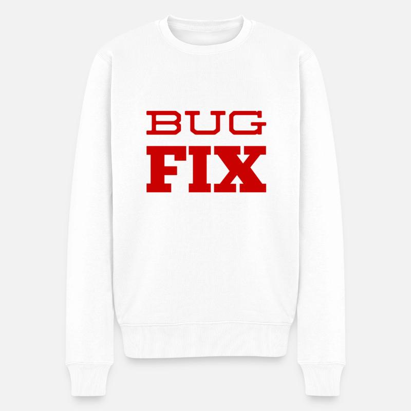 Bugfix ist mein Ding - Männer Premium Bio Pullover - Weiß