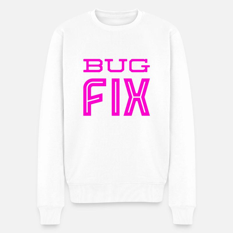 Bugfix ist spitze - Männer Premium Bio Pullover - Weiß
