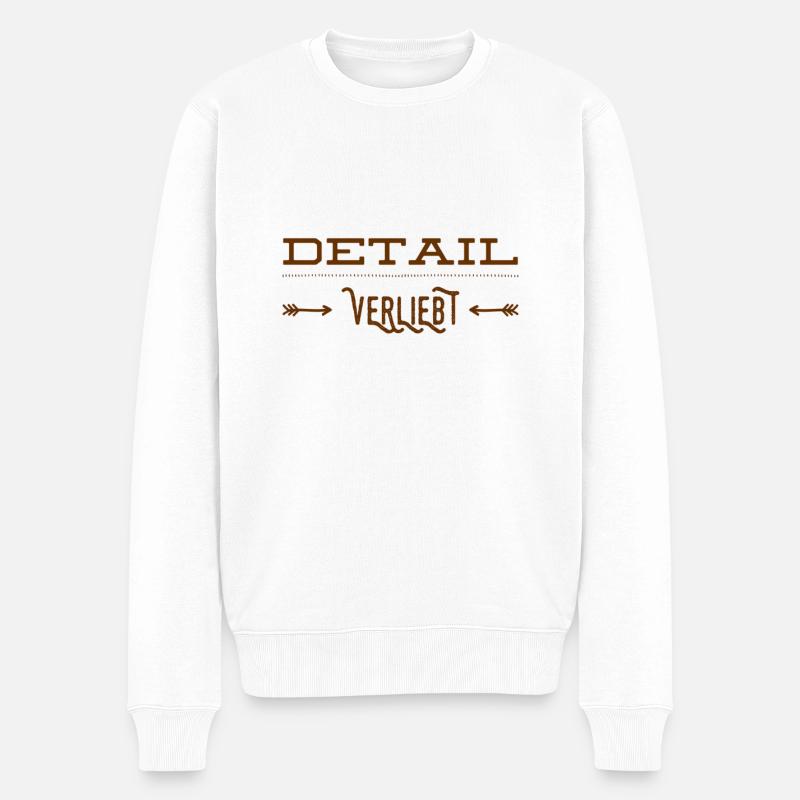 Details sind mein Ding - Männer Premium Bio Pullover - Weiß