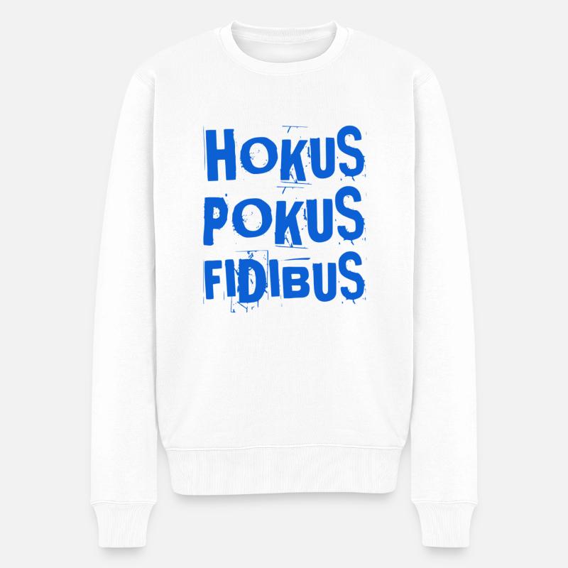 Hokus Pokus Fidibus - Männer Premium Bio Pullover - Weiß
