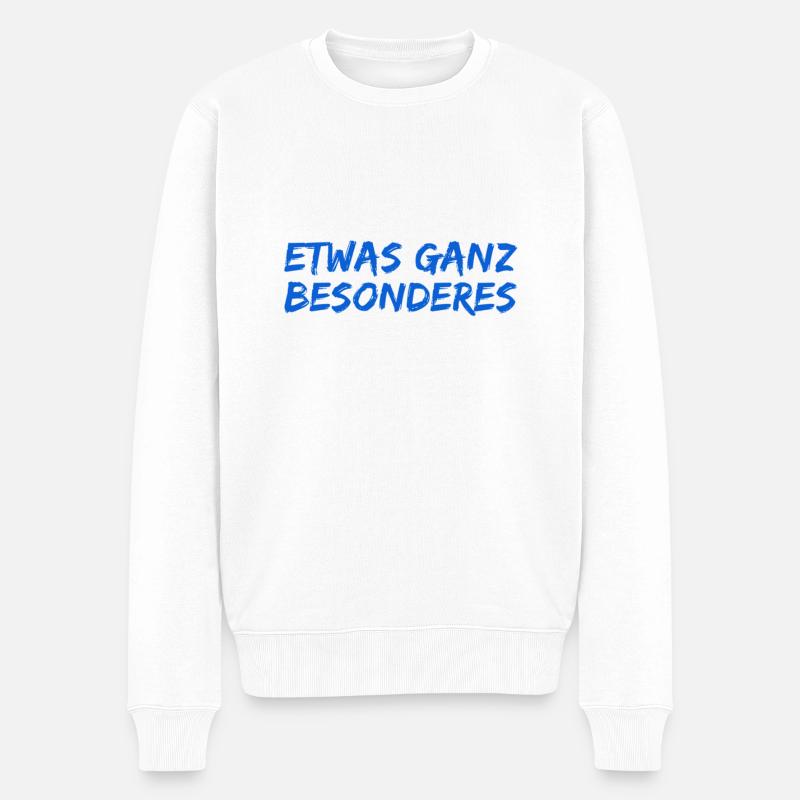 ich bin wunderbar - Männer Premium Bio Pullover - Weiß