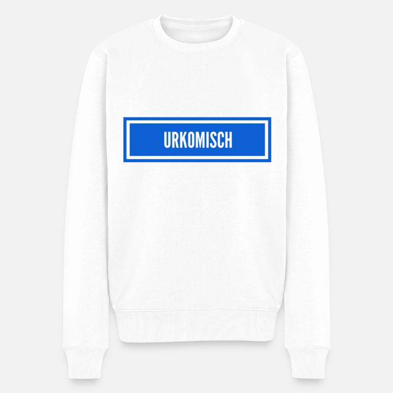 wie lustig - Männer Premium Bio Pullover - Weiß