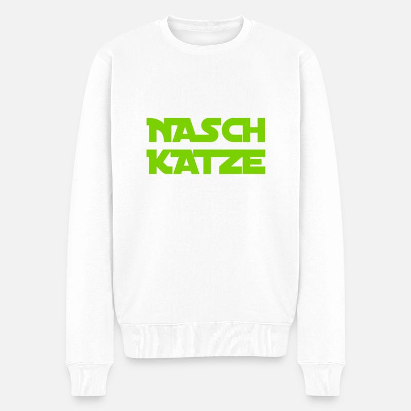 naschen ist mein Ding - Männer Premium Bio Pullover - Weiß