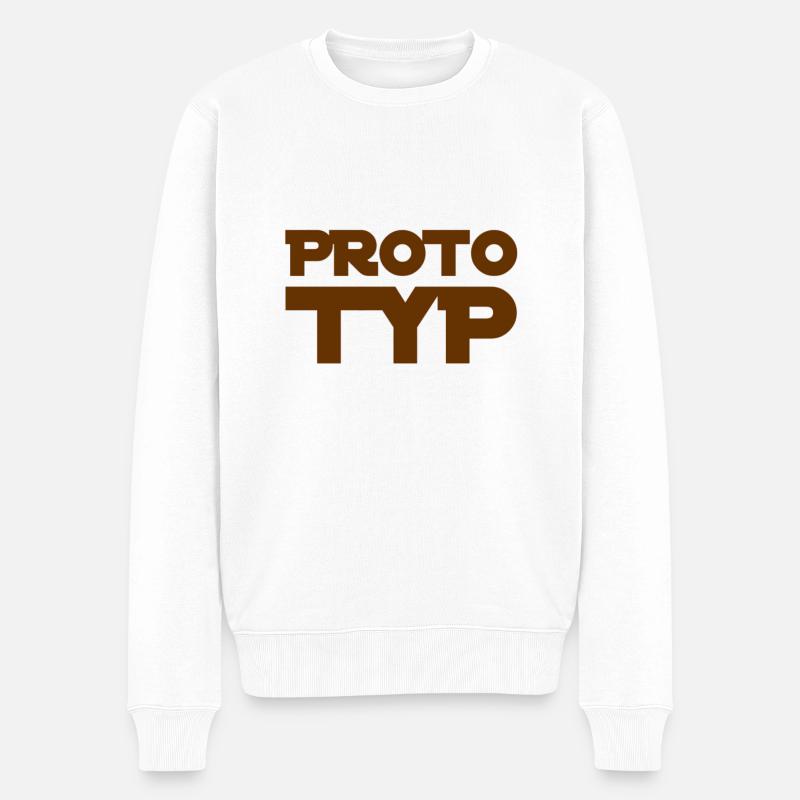 ich bin einzigartig - Männer Premium Bio Pullover - Weiß
