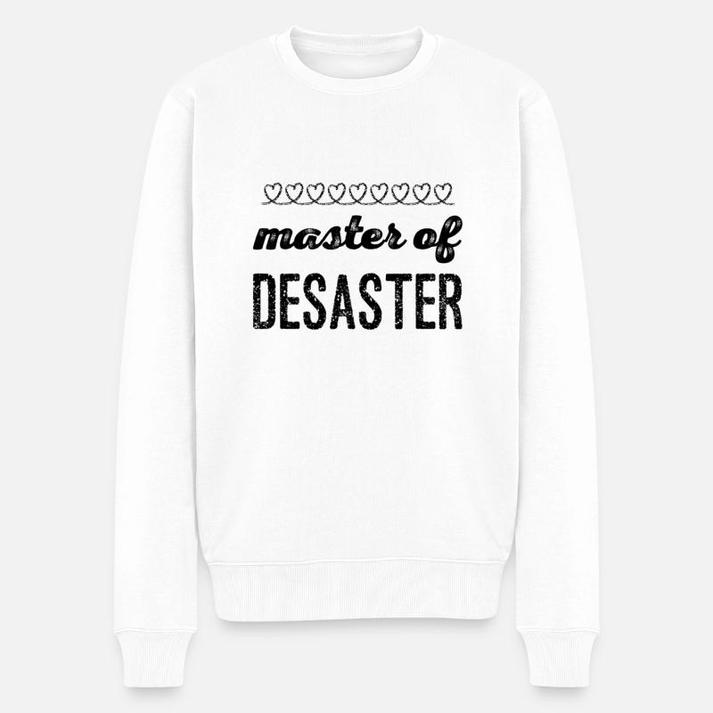 Chaos ist mein Ding - Männer Premium Bio Pullover - Weiß