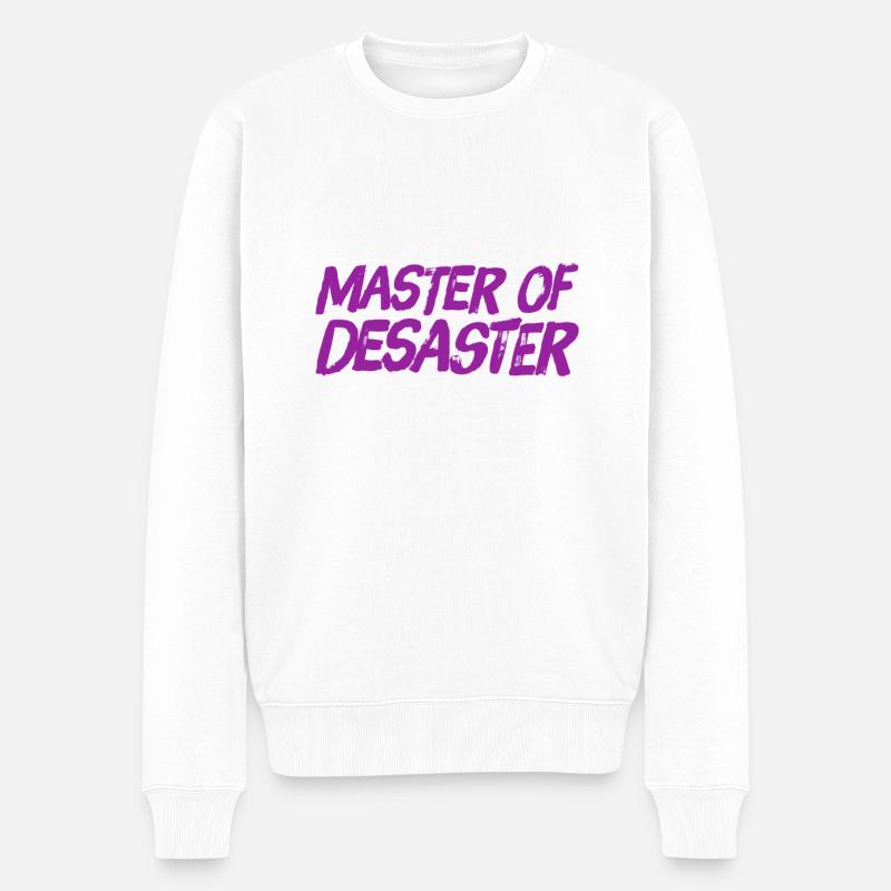 ich liebe das Desaster - Männer Premium Bio Pullover - Weiß