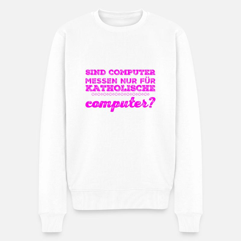 Computermesse - Männer Premium Bio Pullover - Weiß