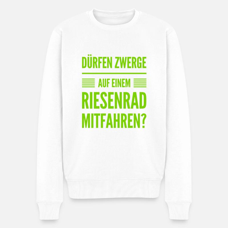 dürfen die mitfahren? - Männer Premium Bio Pullover - Weiß