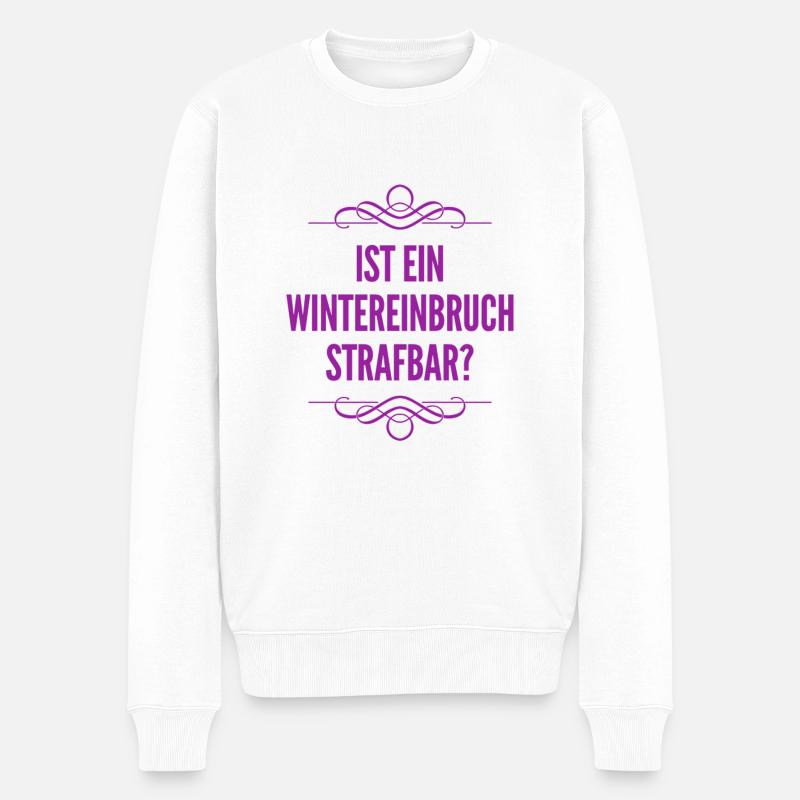 ist das strafbar? - Männer Premium Bio Pullover - Weiß