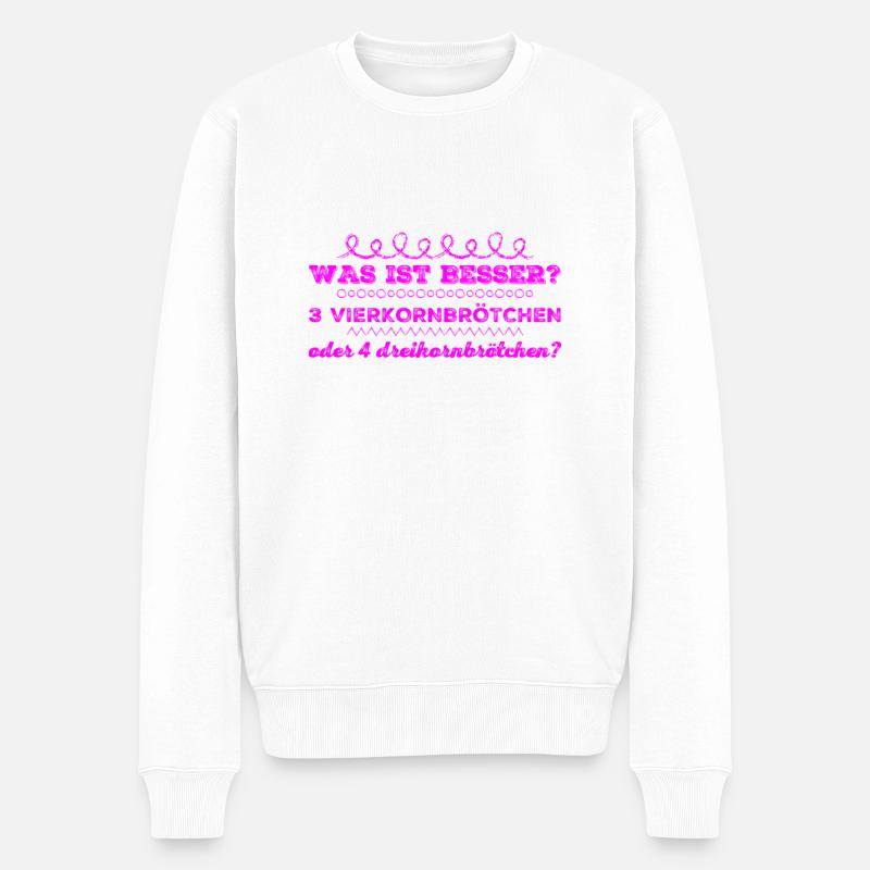 was darf es sein? - Männer Premium Bio Pullover - Weiß