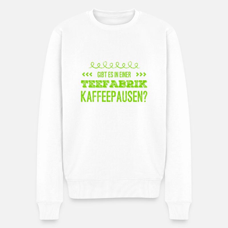 in der Teefabrik - Männer Premium Bio Pullover - Weiß