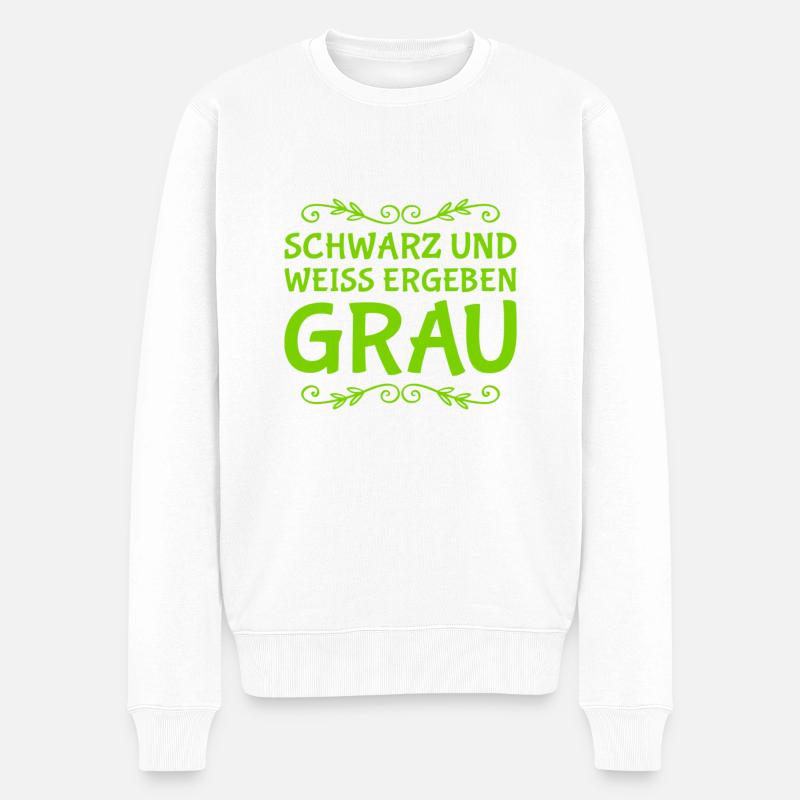 so entsteht grau - Männer Premium Bio Pullover - Weiß