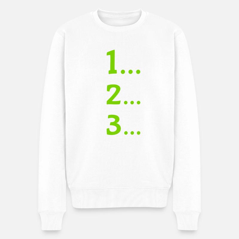 Un deux trois - Pull Premium bio Homme - blanc