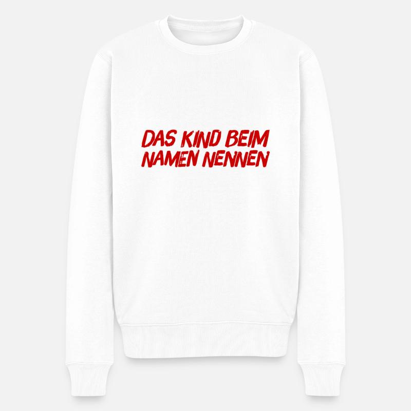 Redlichkeit - Männer Premium Bio Pullover - Weiß